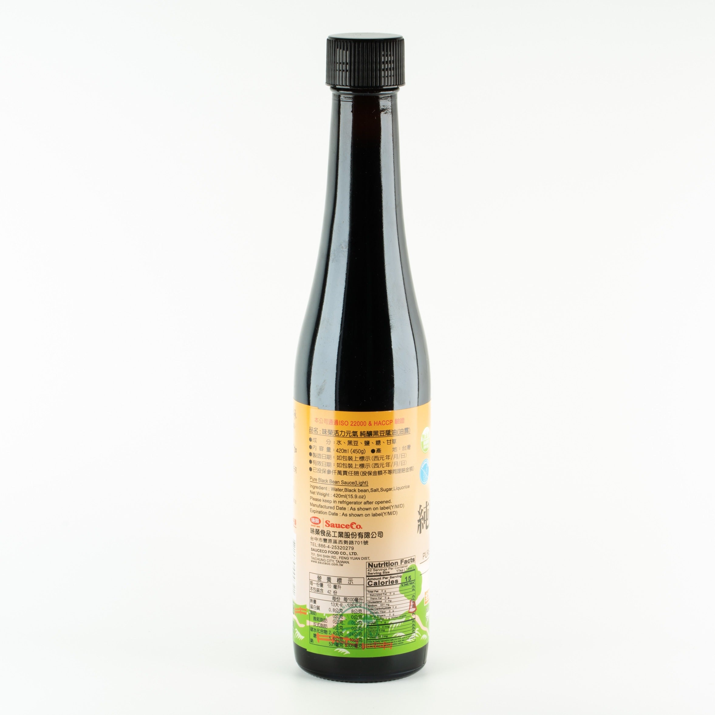 紅麴油露  Sauce Co Red Yeast Black Bean Sauce (Light) 180 Days Brewing  420ml