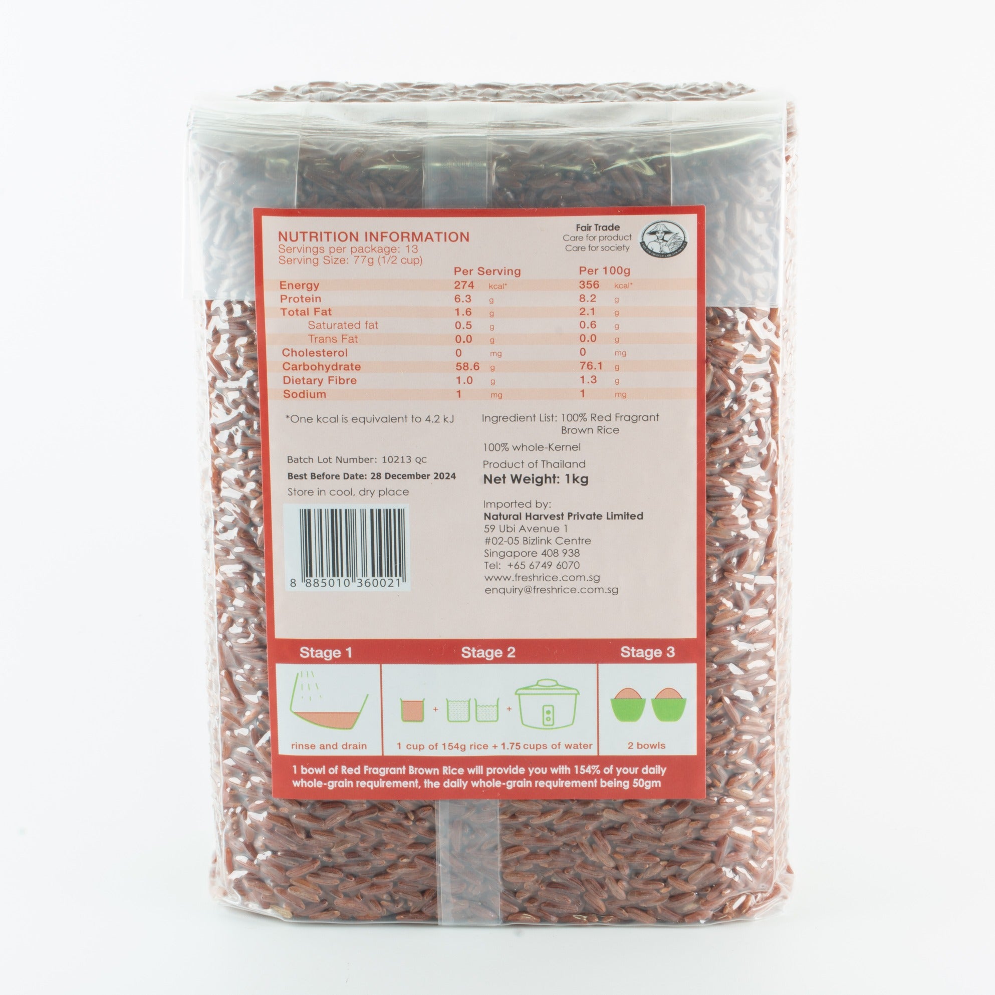 Red Fragant Brown Rice 1kg