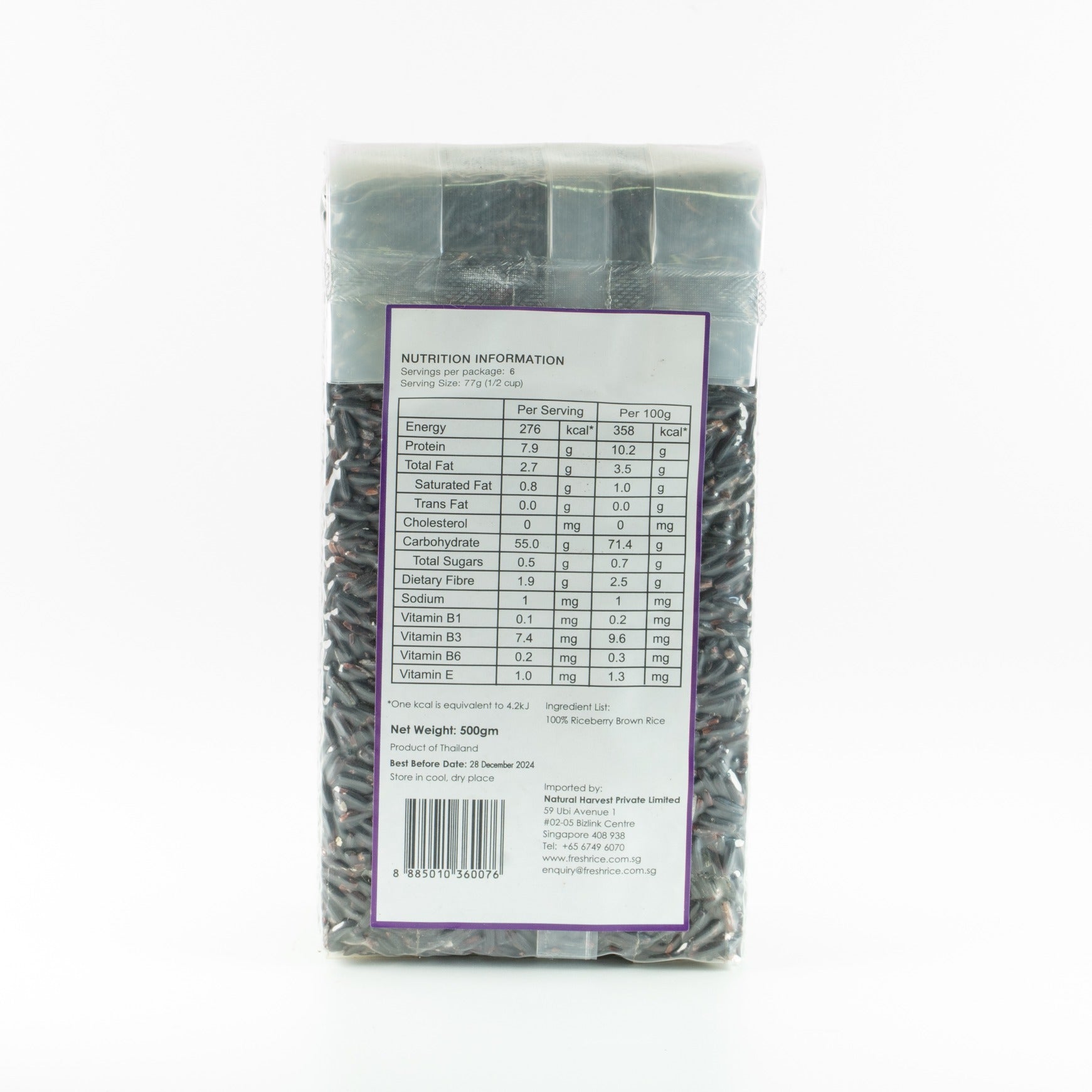 Fresh Rice Riceberry Brown Rice 500g