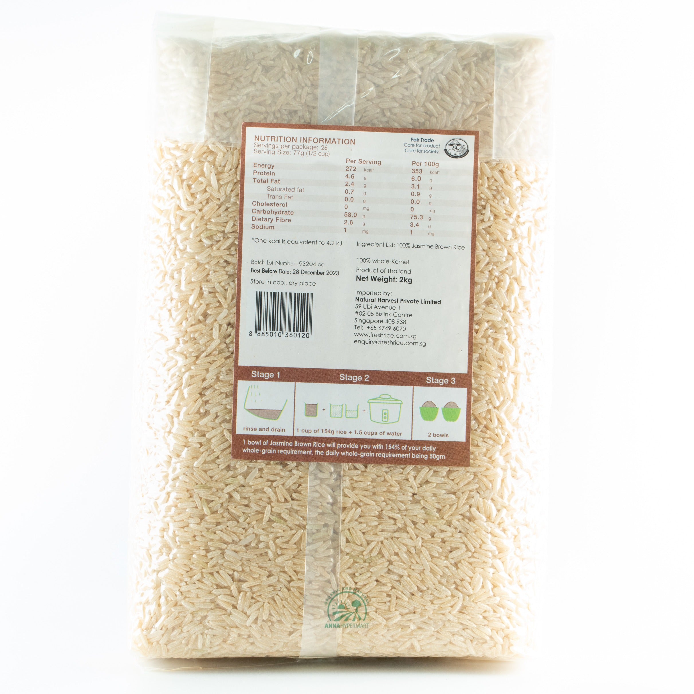Jasmine Brown Rice 2kg