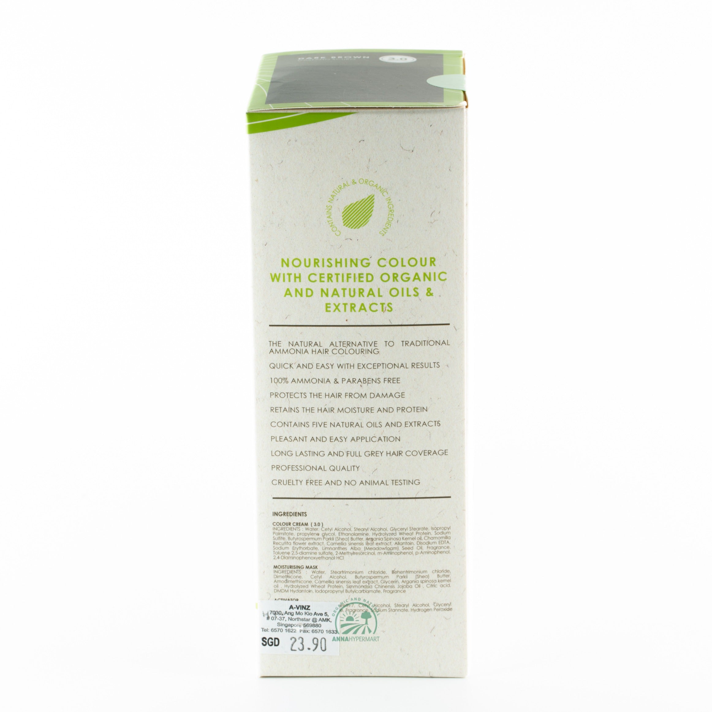 Naturalite Organic Permanent Hair Colour   3.0