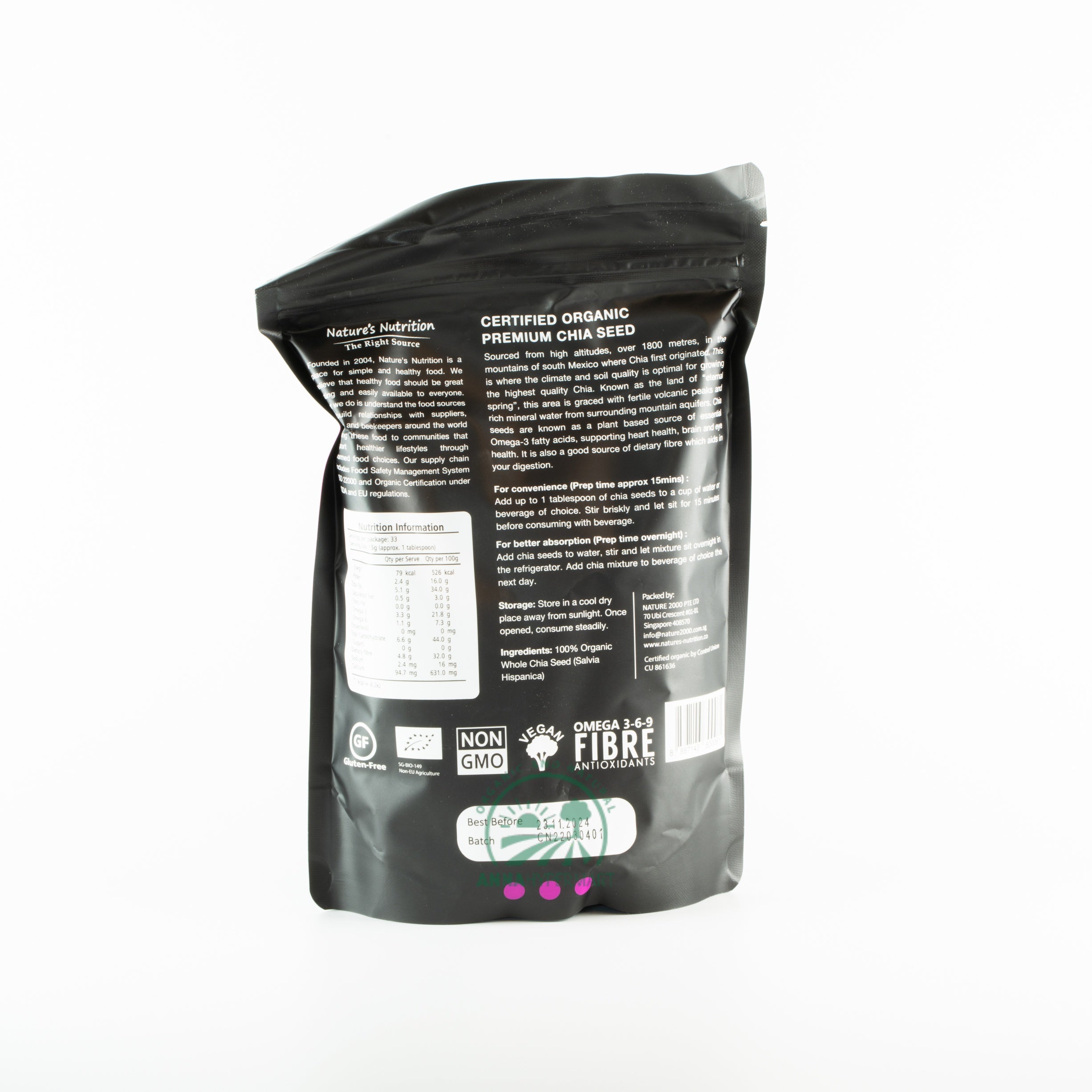 nature Nutrition Organic chia Seeds