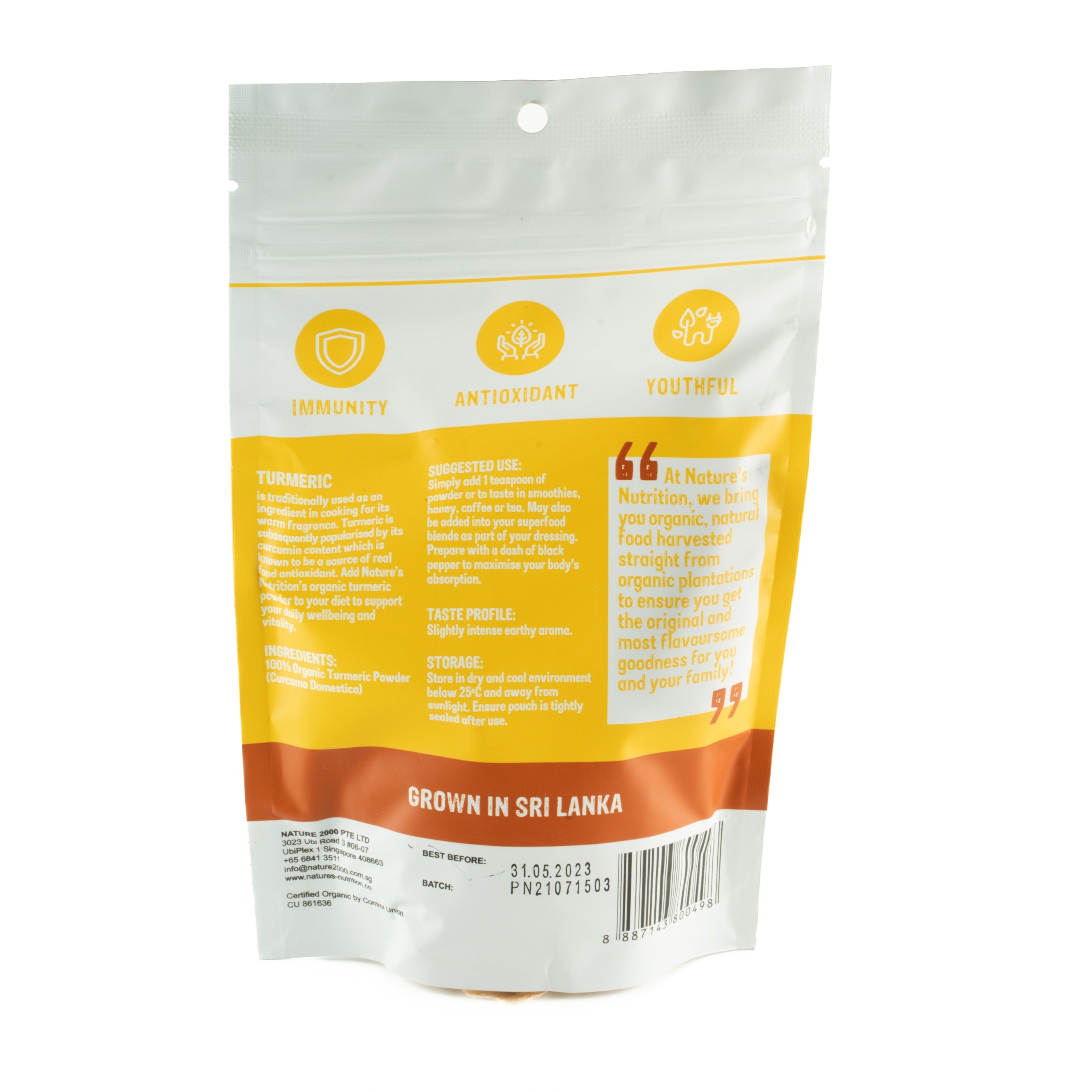 Raw Organic Turmeric Powder