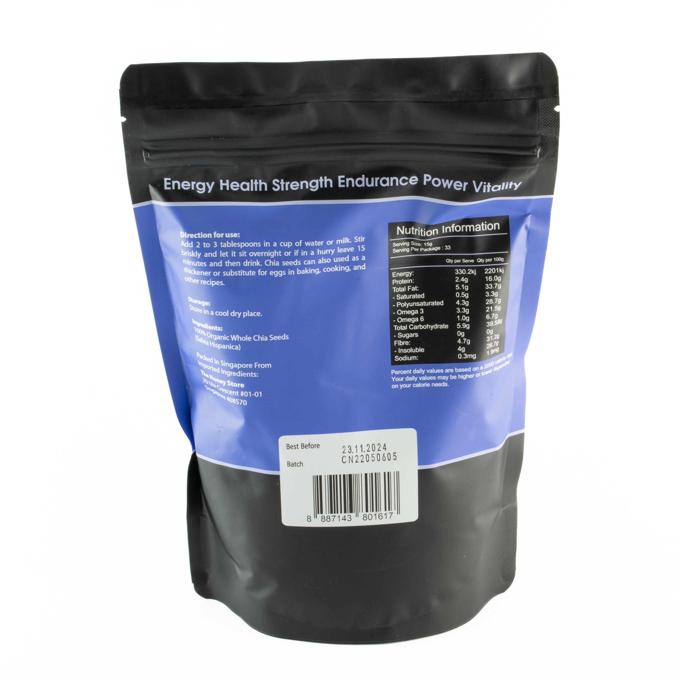 Super Chia Organic Chia Seeds 500g