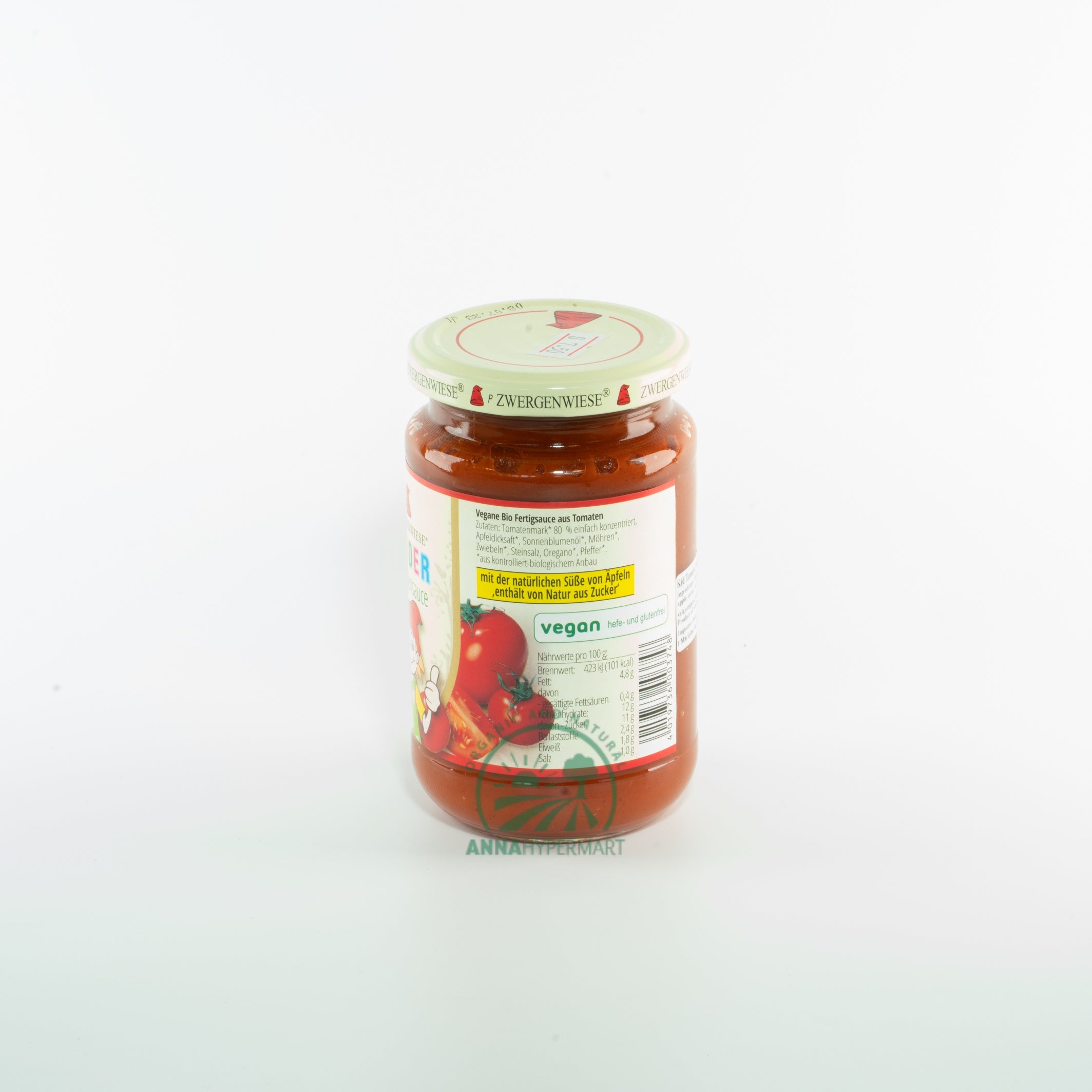 有机儿童番茄酱甜味配苹果酱 Zwergenwiese Bio Children Tomato sauce sweetness w/apple sauce 350g