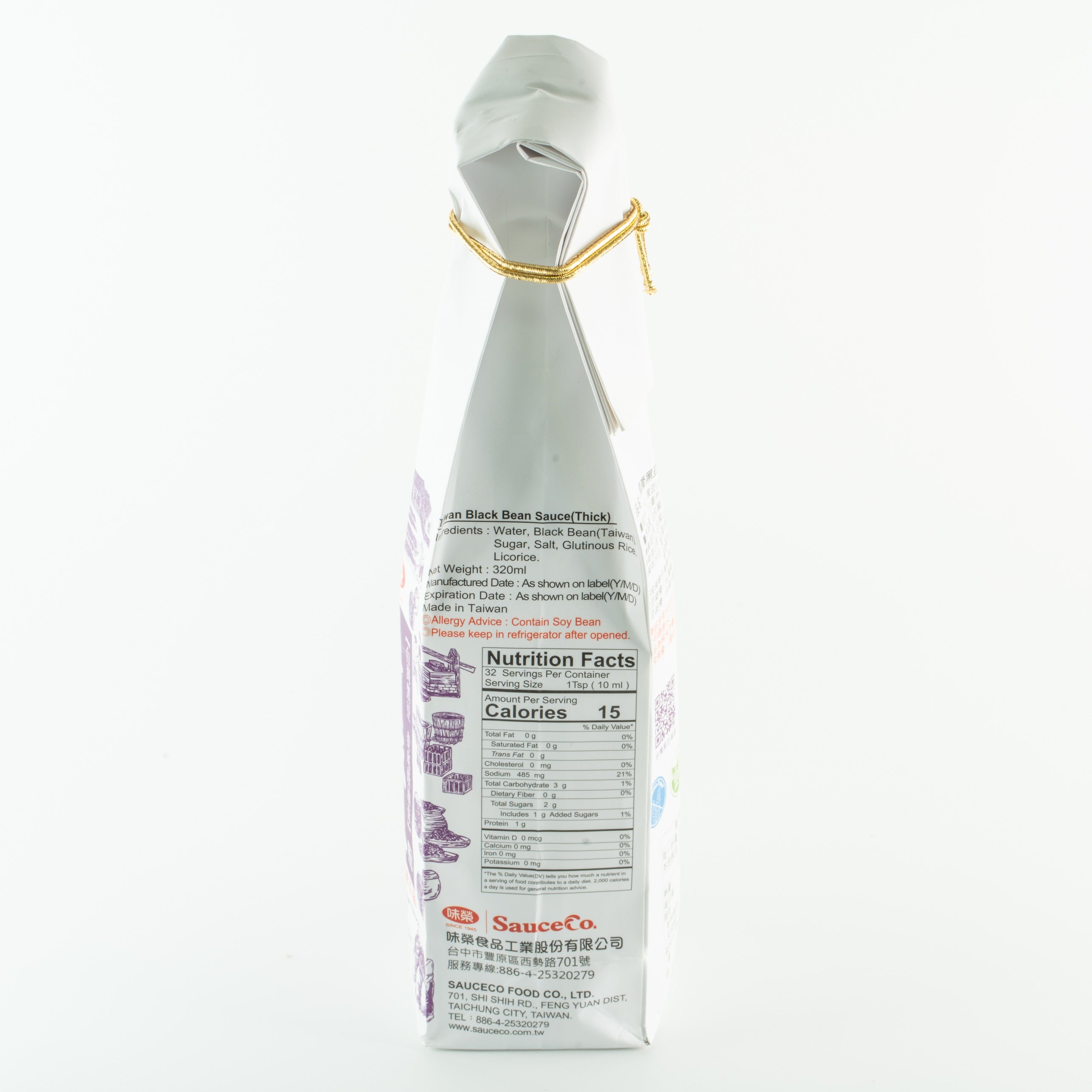 台湾黑豆蔭油膏 Sauce Co Taiwan Black Bean Sauce-Thick 320ml