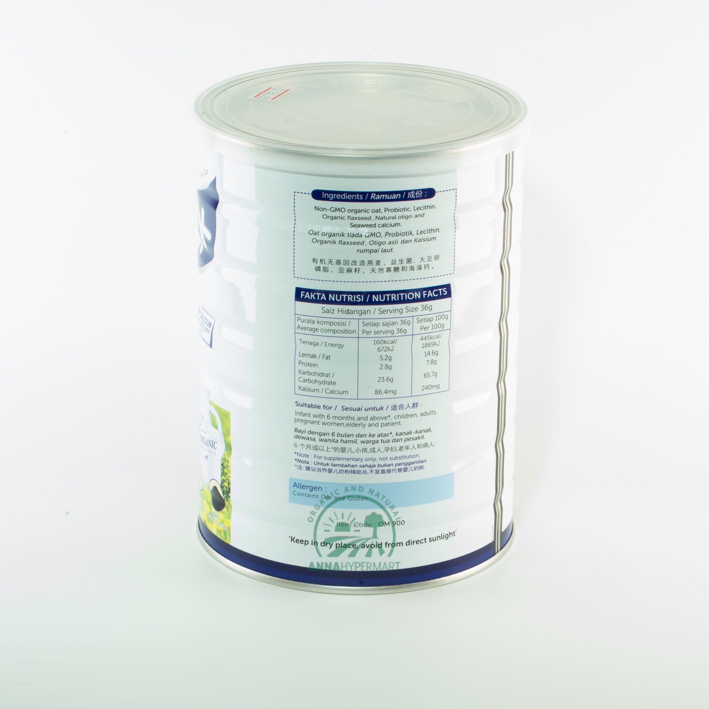 MIRACLE HIGH CALCIUM OAT MILK (900GM)