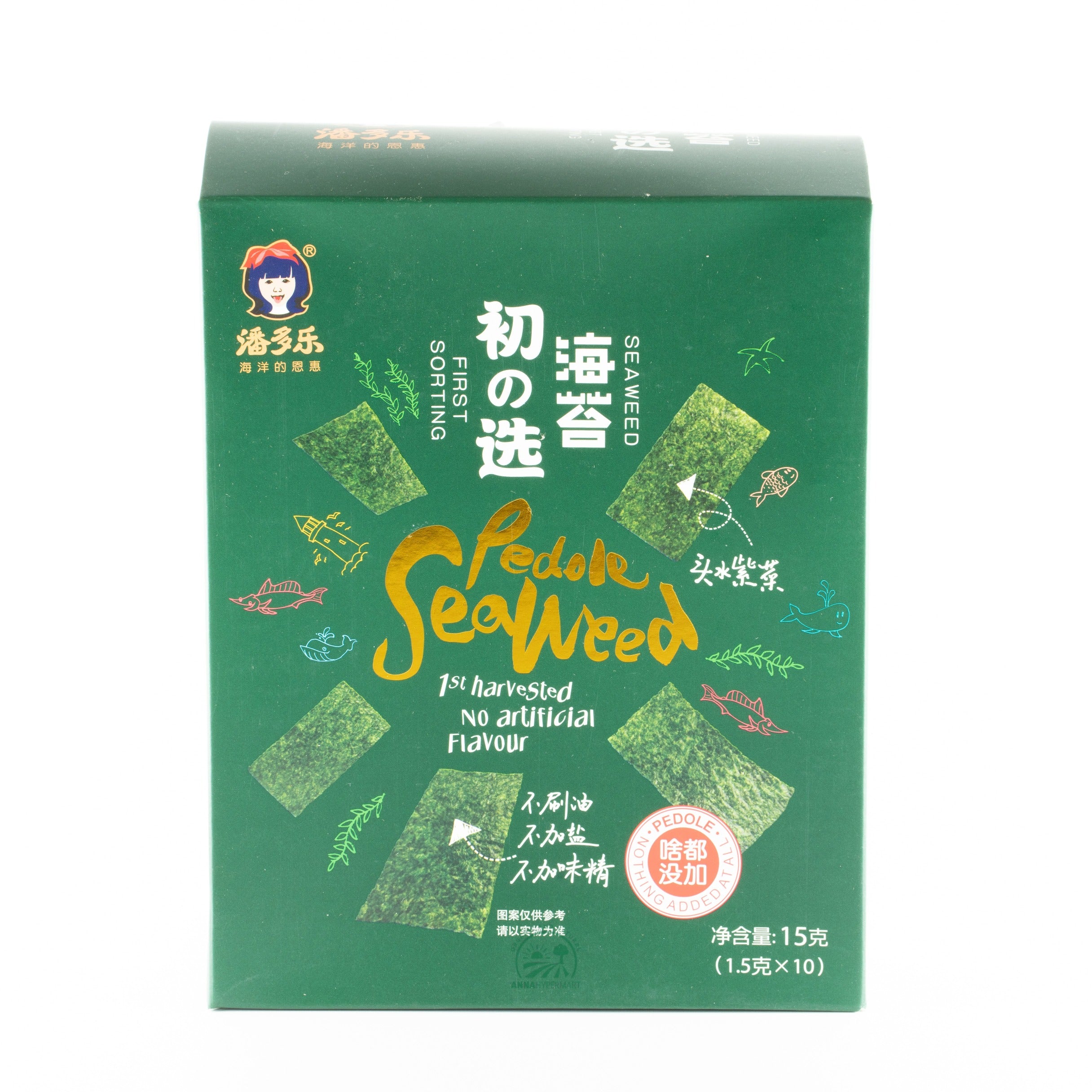 潘多乐 海苔 seaweed 15G (1.5g x10)