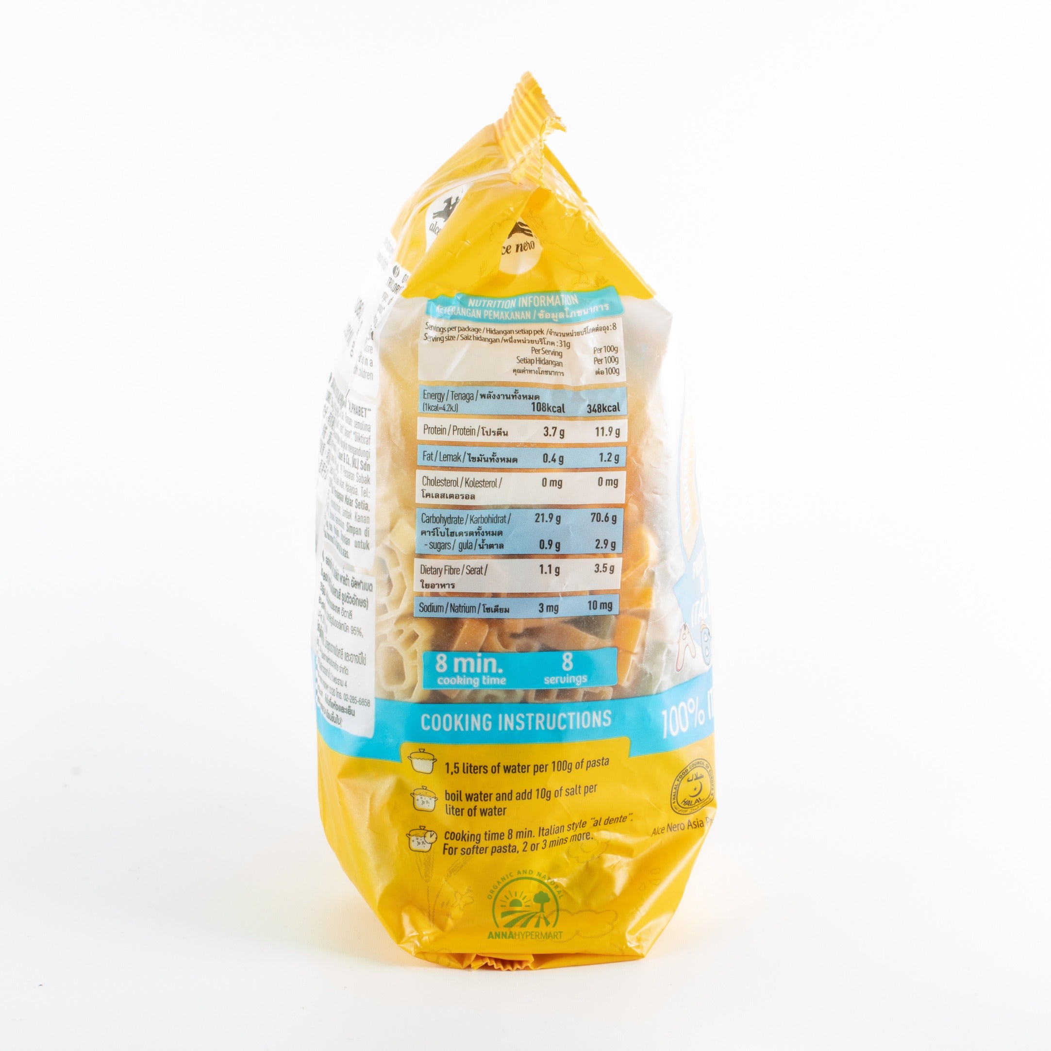 Organic Penne 100% italian Durum wheat