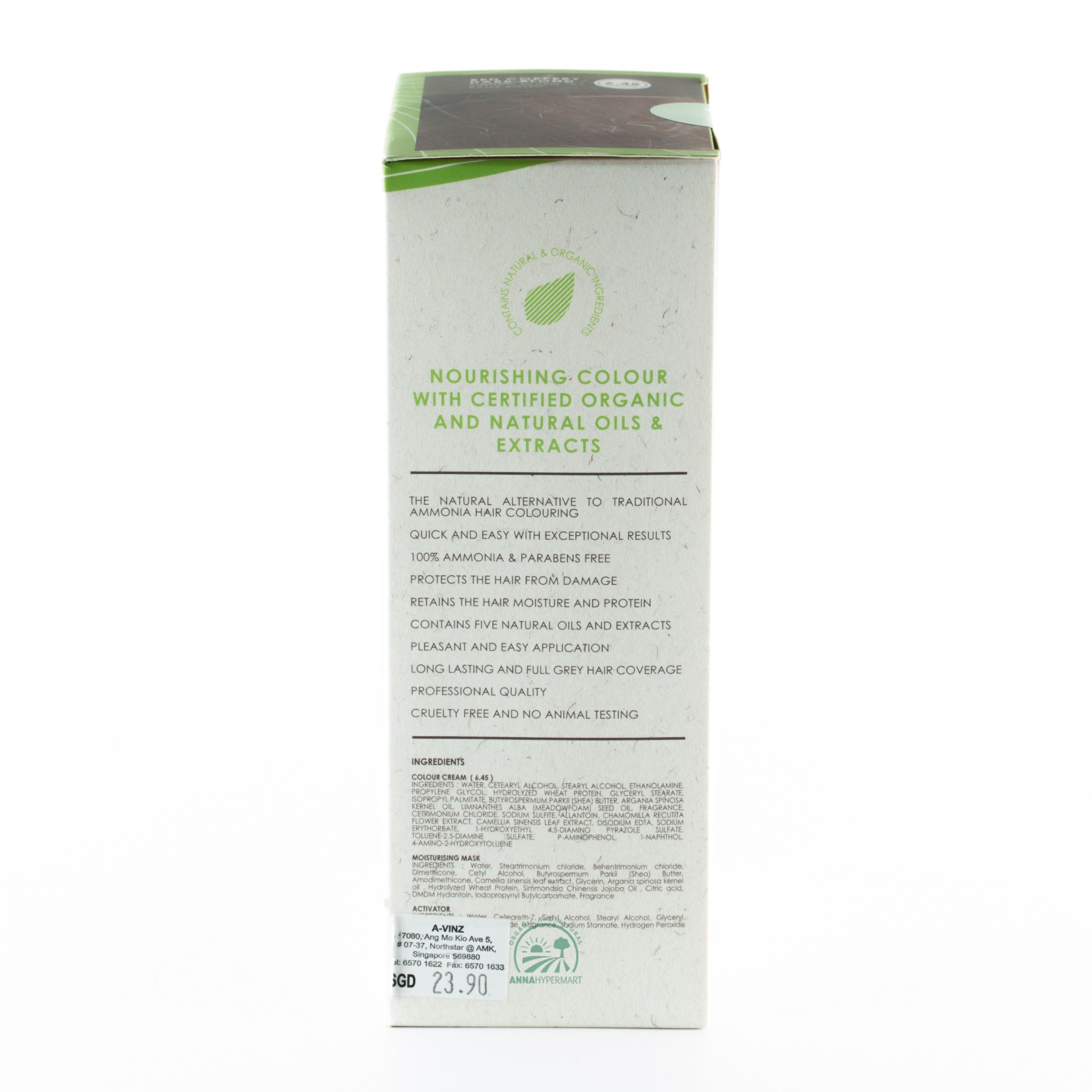 Naturalite Organic Permanent Hair Colour  6.45