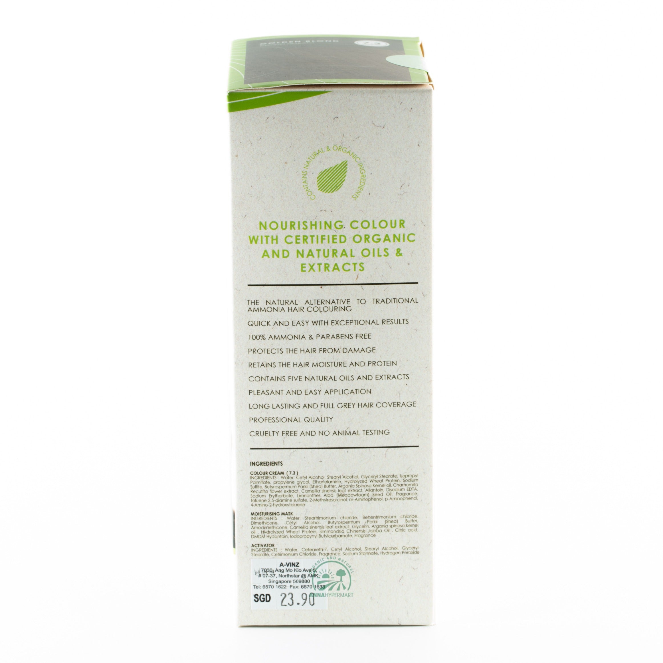 Naturalite Organic Permanent Hair Colour  7.3