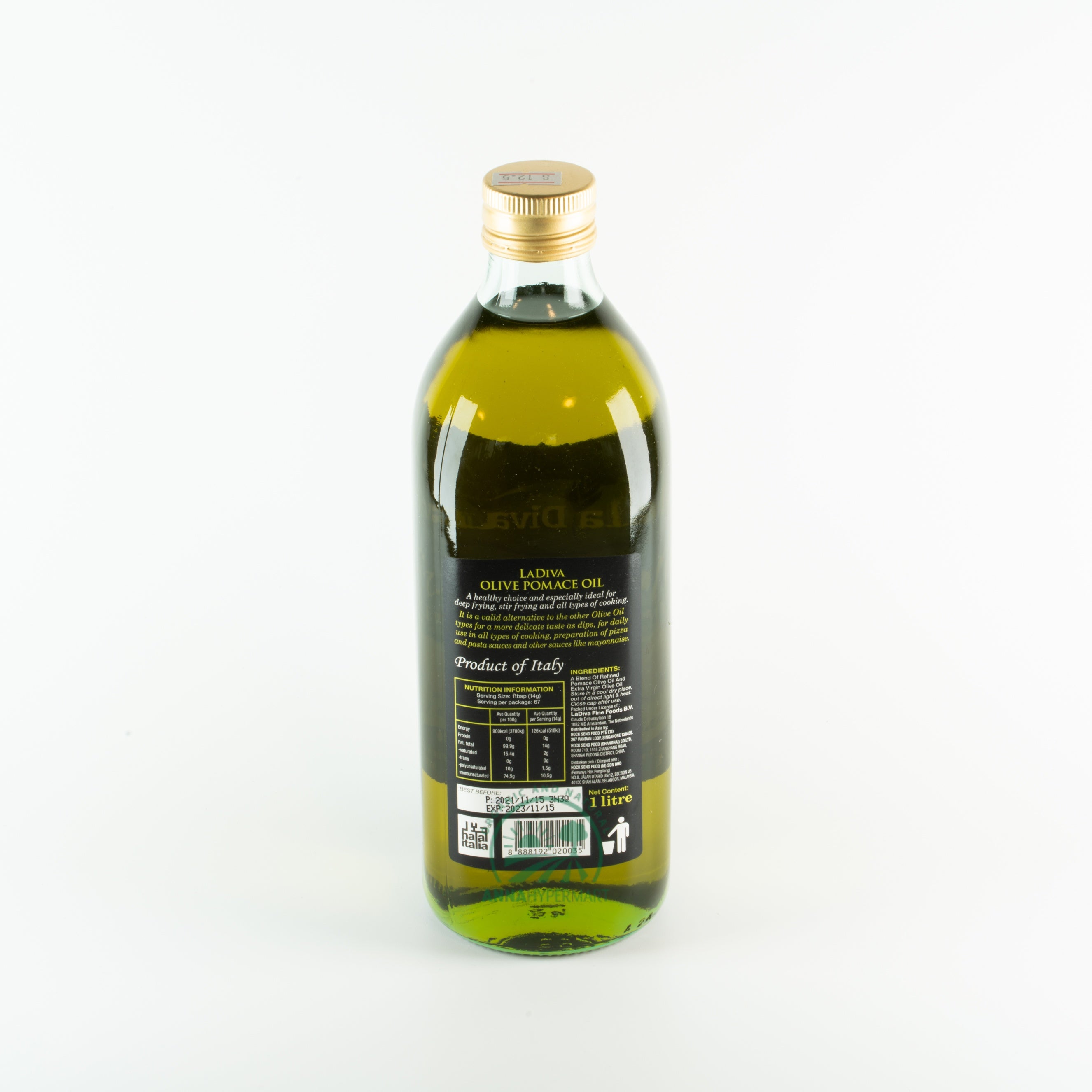 La Diva Olive Pomace Oil 1litres